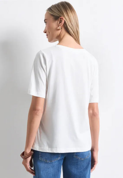 Street One Cotton Blend Photo Print T Shirt 325718