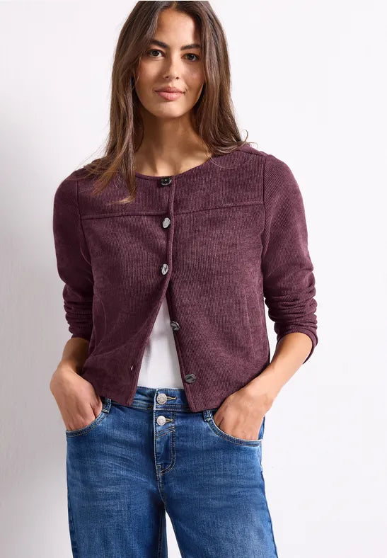 Street One Long-sleeved jacket with round neck and buttons 325850