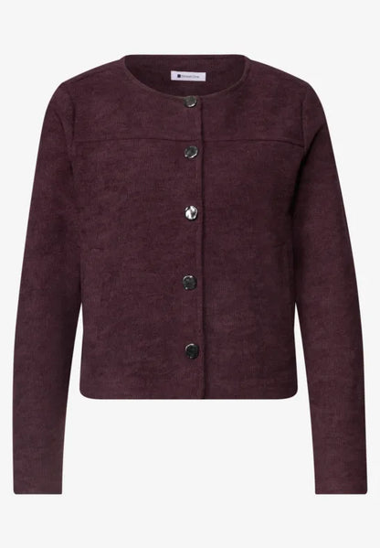 Street One Long-sleeved jacket with round neck and buttons 325850