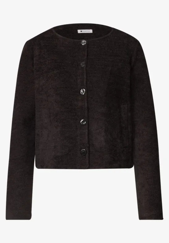 Street One Long-sleeved jacket with round neck and buttons 325850