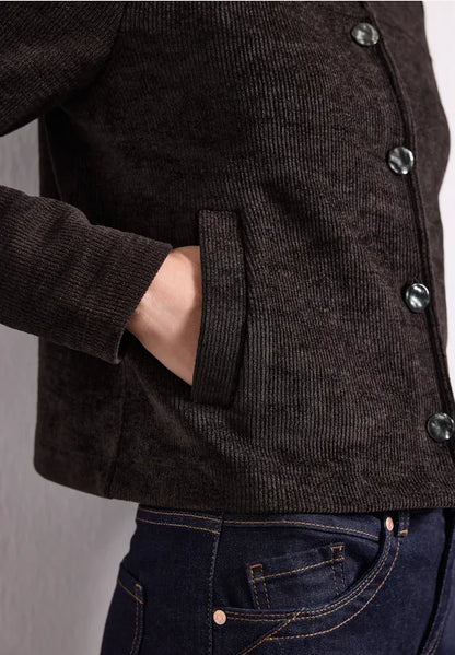 Street One Long-sleeved jacket with round neck and buttons 325850