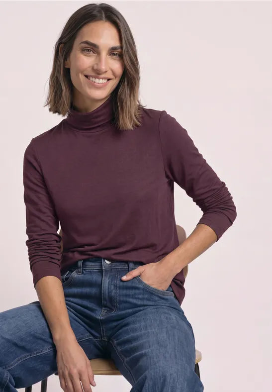 Street One Cotton Blend Roll Neck with long sleeves 325917