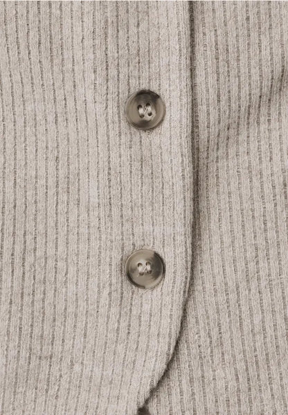 Street One Round Neck Rib Jumper with side button details  326057