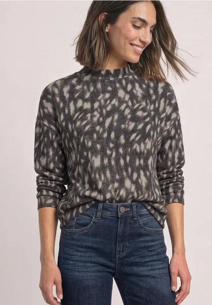 Street One Cosy Feel Turtle neck top with drawstring 326070