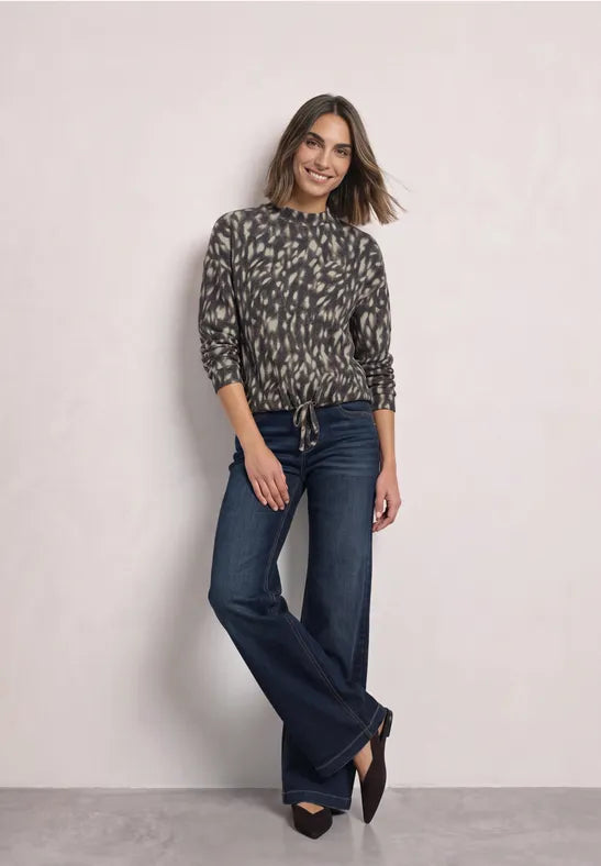 Street One Cosy Feel Turtle neck top with drawstring 326070