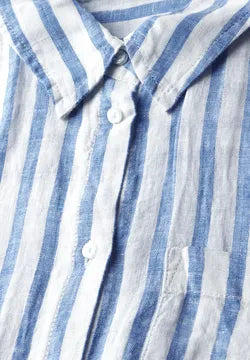 Street One Linen Stripe shirt in Blue 345632