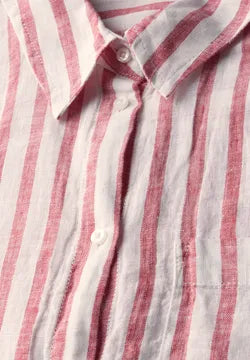 Street One Linen Stripe shirt Red