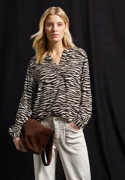 Street One Blouse with zebra print346047