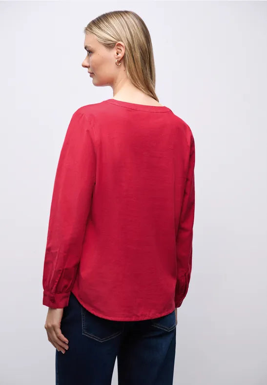Street One Fine cord shirt in Racing Red 346089