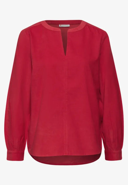 Street One Fine cord shirt in Racing Red 346089
