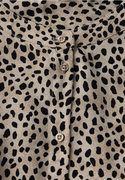 Street One Leo Print Blouse with piping detail 346114