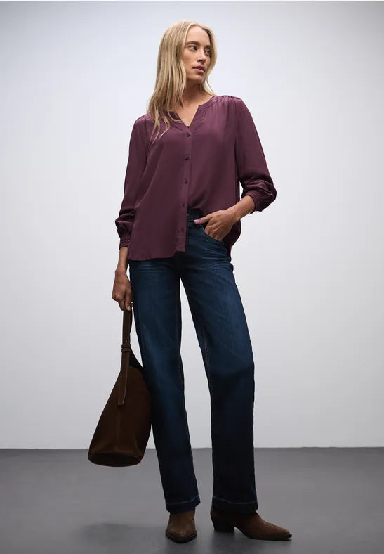 Cecil v neck shirt with Stud detail 346158