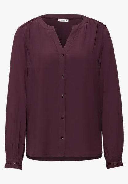 Cecil v neck shirt with Stud detail 346158