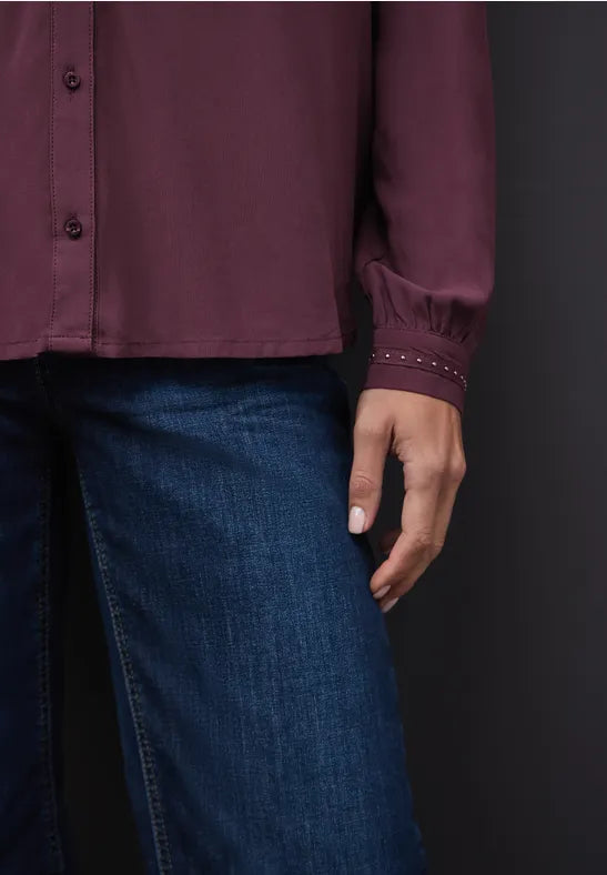 Cecil v neck shirt with Stud detail 346158