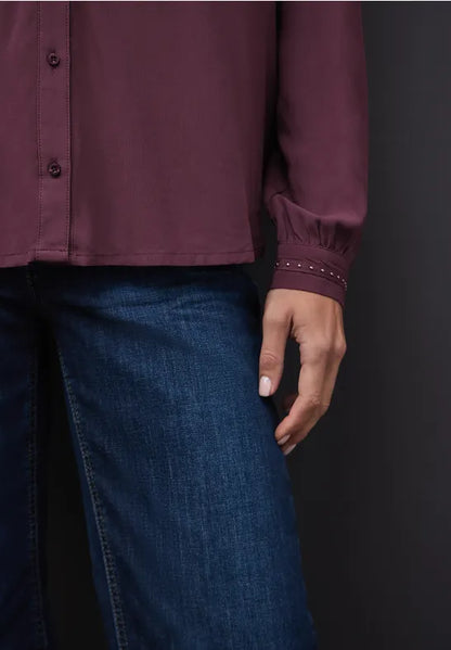 Cecil v neck shirt with Stud detail 346158