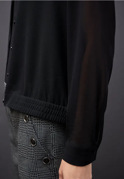 Cecil chiffon top with collar  346171