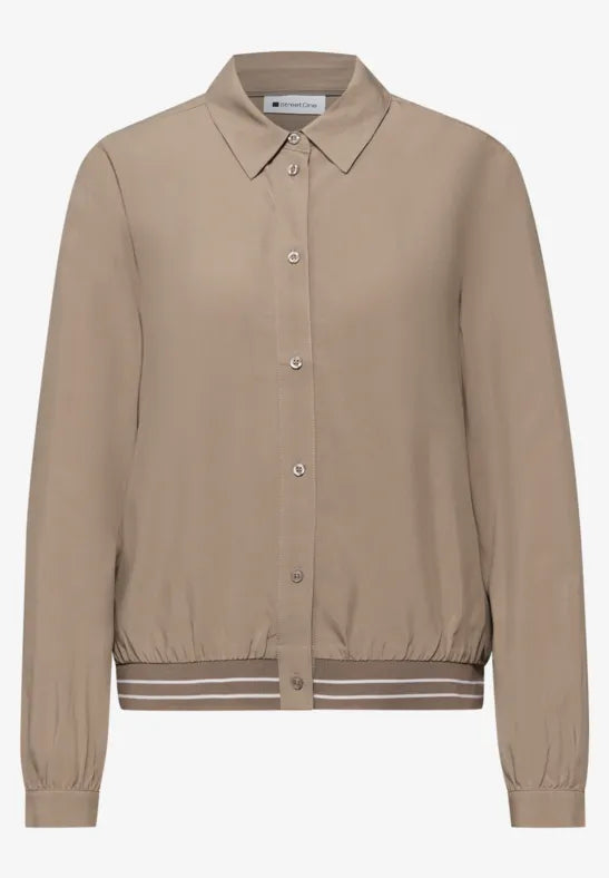 Street One Blouse with Collar and Sporty Waistband 346365