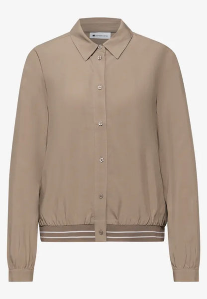 Street One Blouse with Collar and Sporty Waistband 346365
