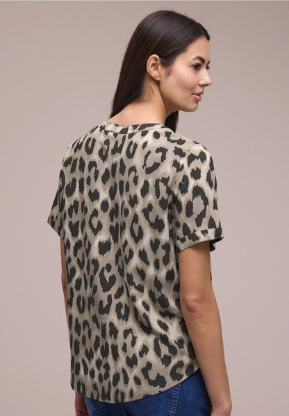 Street One Short sleeve blouse in Animal Print 346547