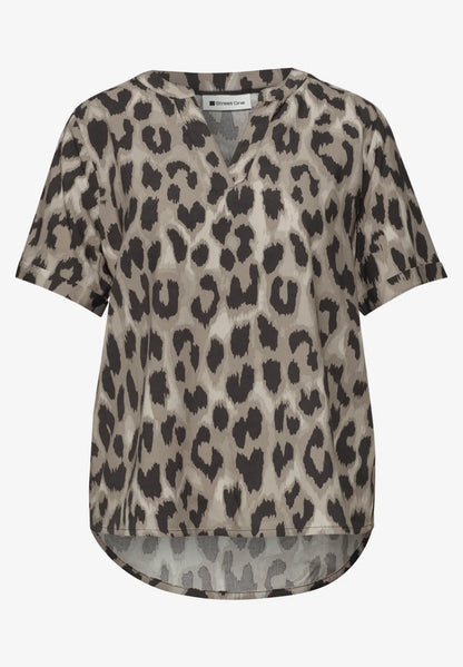 Street One Short sleeve blouse in Animal Print 346547