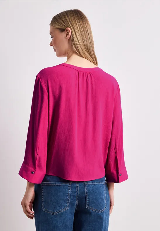 Street One 3/4 sleeve blouse with front tie detail 346641