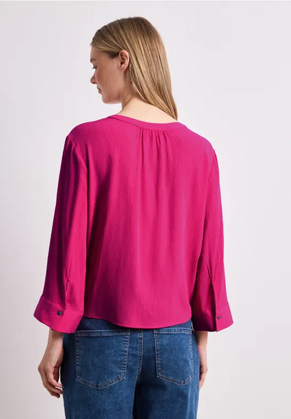 Street One 3/4 sleeve blouse with front tie detail 346641