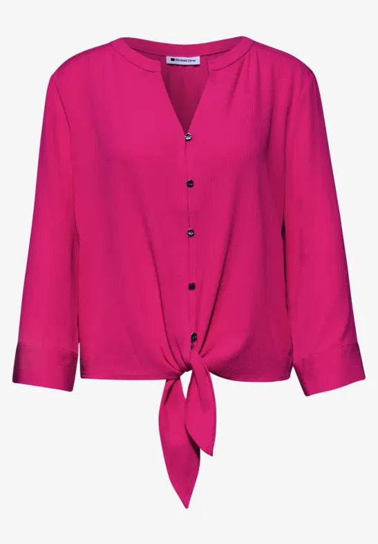 Street One 3/4 sleeve blouse with front tie detail 346641