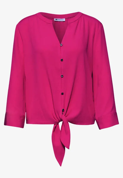 Street One 3/4 sleeve blouse with front tie detail 346641
