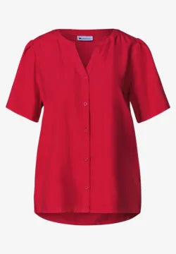 Street One Short-sleeved blouse with split neck and buttons 346642