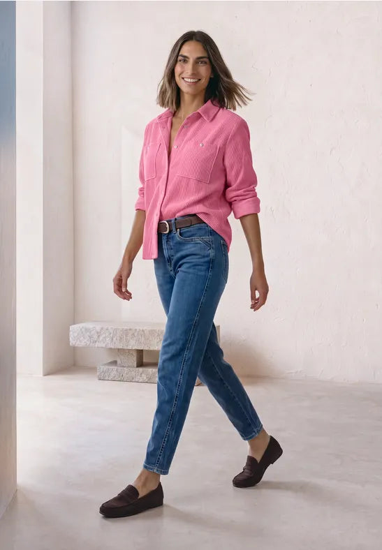 Street One  Corduroy shirt blouse with breast pockets 346941