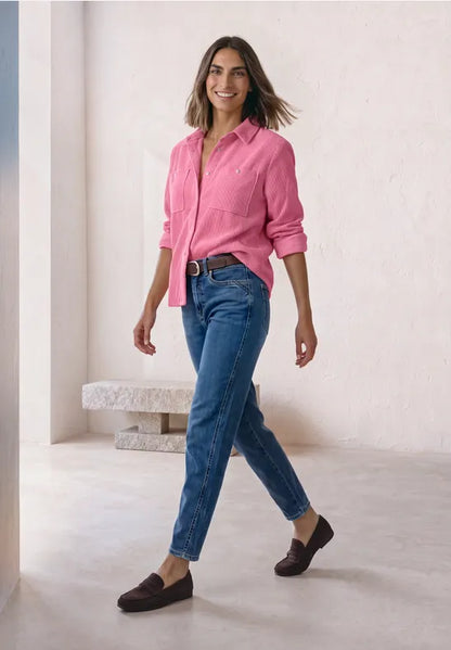 Street One  Corduroy shirt blouse with breast pockets 346941