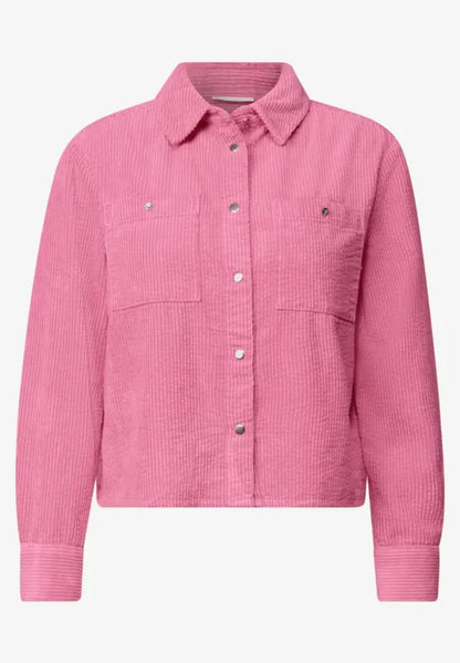 Street One  Corduroy shirt blouse with breast pockets 346941