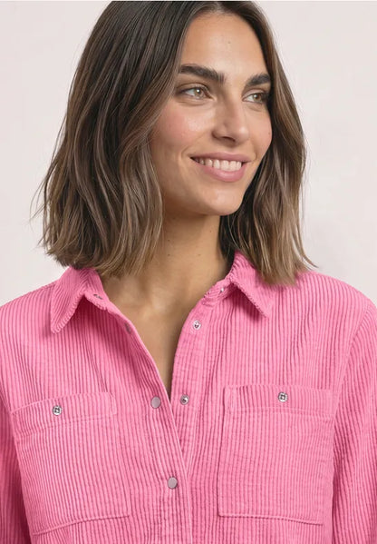 Street One  Corduroy shirt blouse with breast pockets 346941