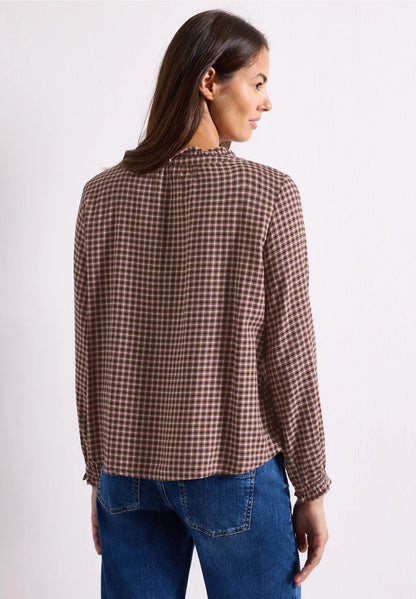 Street One Long-sleeved blouse with round neck and ruffles346946
