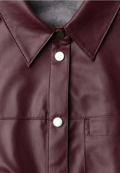 Street One  3/4-sleeve shirt blouse in a leather look 346947