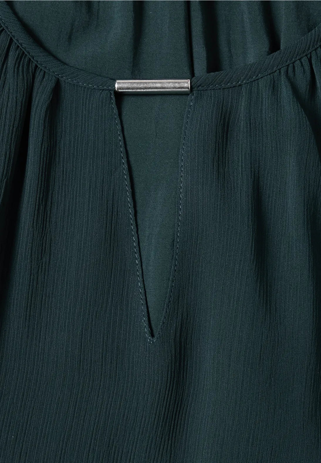 Street One Chiffon Long Sleeve top in Stormy Green  347007