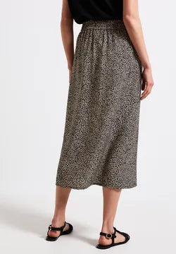 Street One minimal Leopard print faux wrap skirt 361724