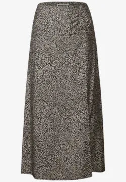 Street One minimal Leopard print faux wrap skirt 361724