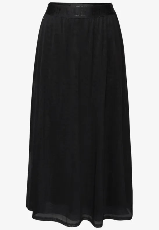 Street One Black Mesh Midi skirt 361848