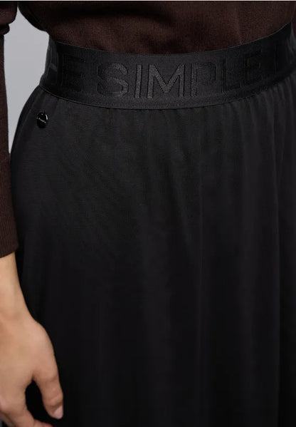 Street One Black Mesh Midi skirt 361848
