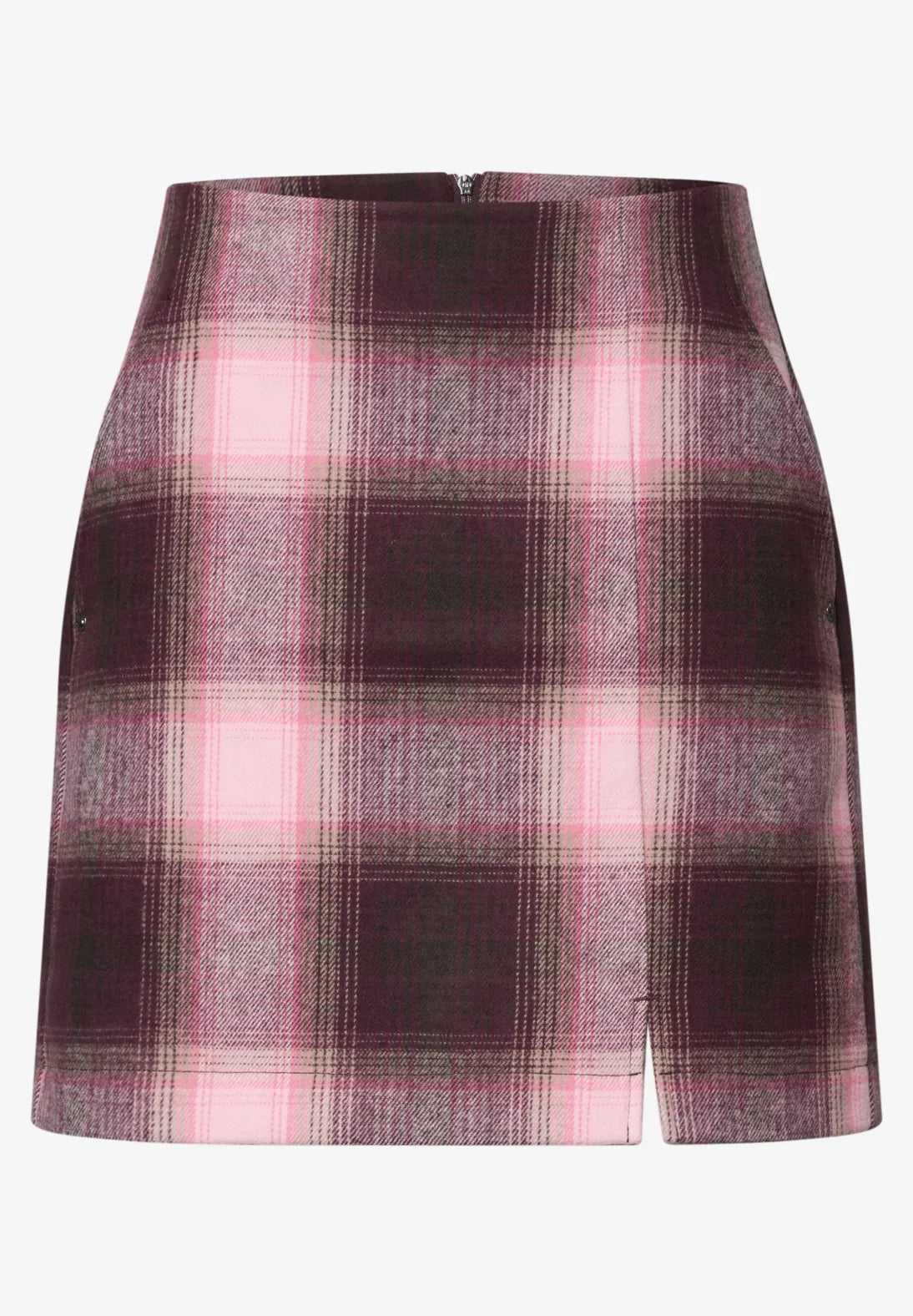 Street One Wool-look mini skirt with a check pattern 362036
