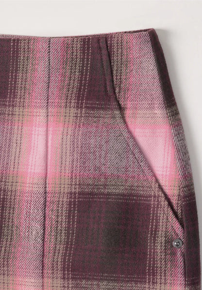 Street One Wool-look mini skirt with a check pattern 362036