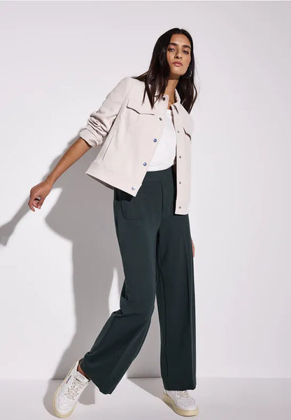 Street One Soft High Waist Trousers with front pockets.30&quot; leg All Colours 378899