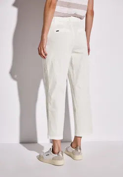 Street One straight leg cropped chino in White 379036