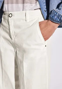 Street One straight leg cropped chino in White 379036