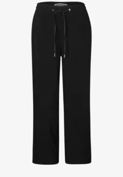 Street One Emee Wide Leg Summer Trousers Black 26&quot; leg  379188