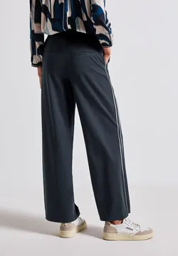 Street One Lux Joggers 30&quot; leg with side stripe . Navy 379547