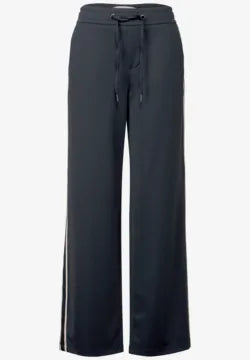 Street One Lux Joggers 30&quot; leg with side stripe . Navy 379547