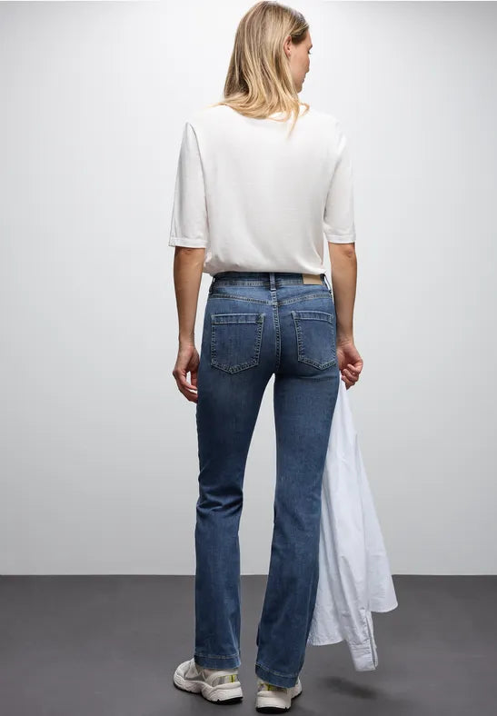 Street one Denim Wash High Waist  Bootcut Jeans 30&quot; Leg