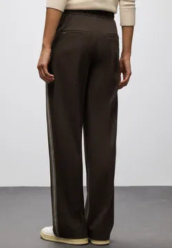 Street one straight leg Brown Trousers with side stripe